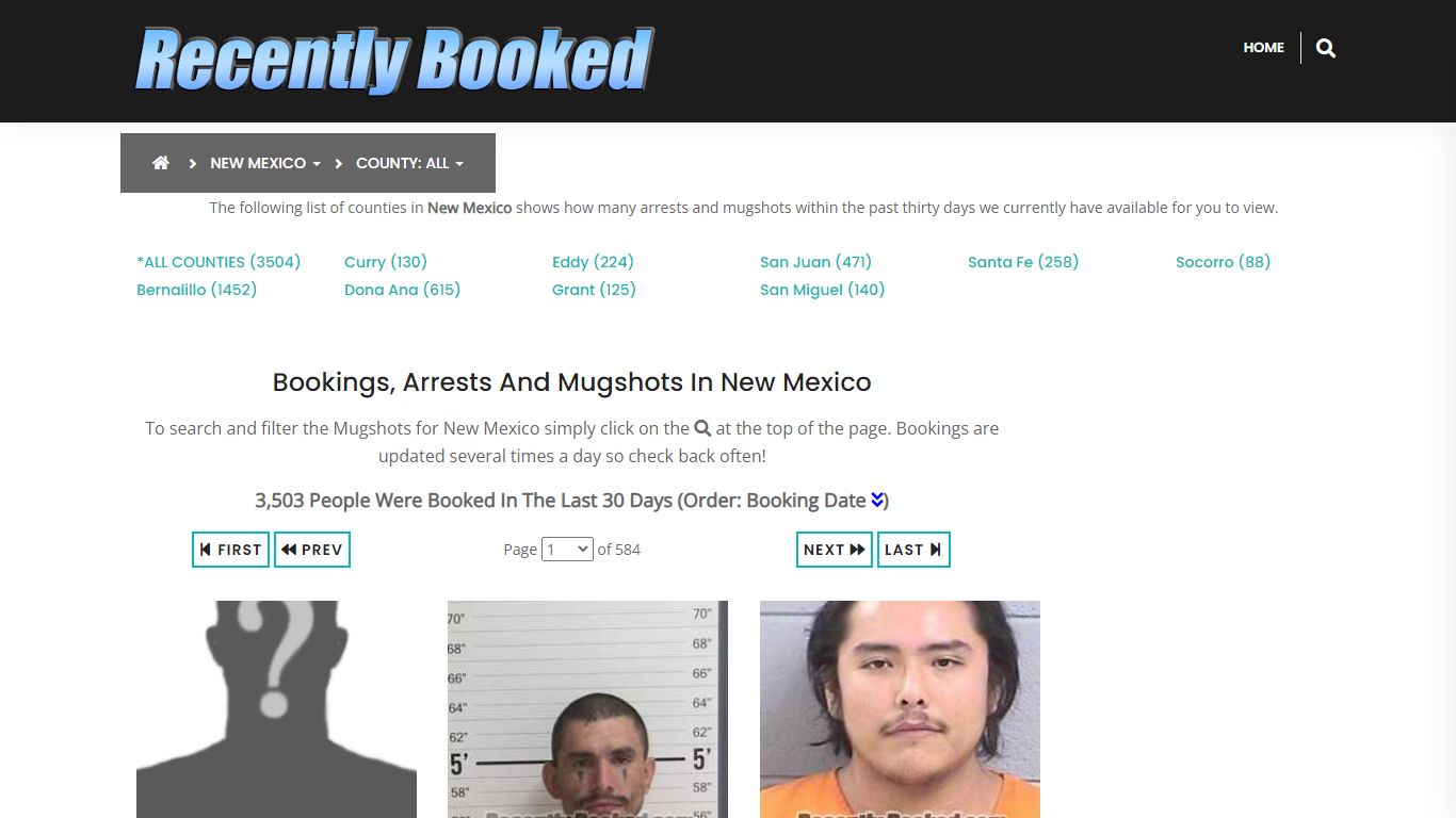 Bookings, Arrests and Mugshots in Dona Ana County, New Mexico